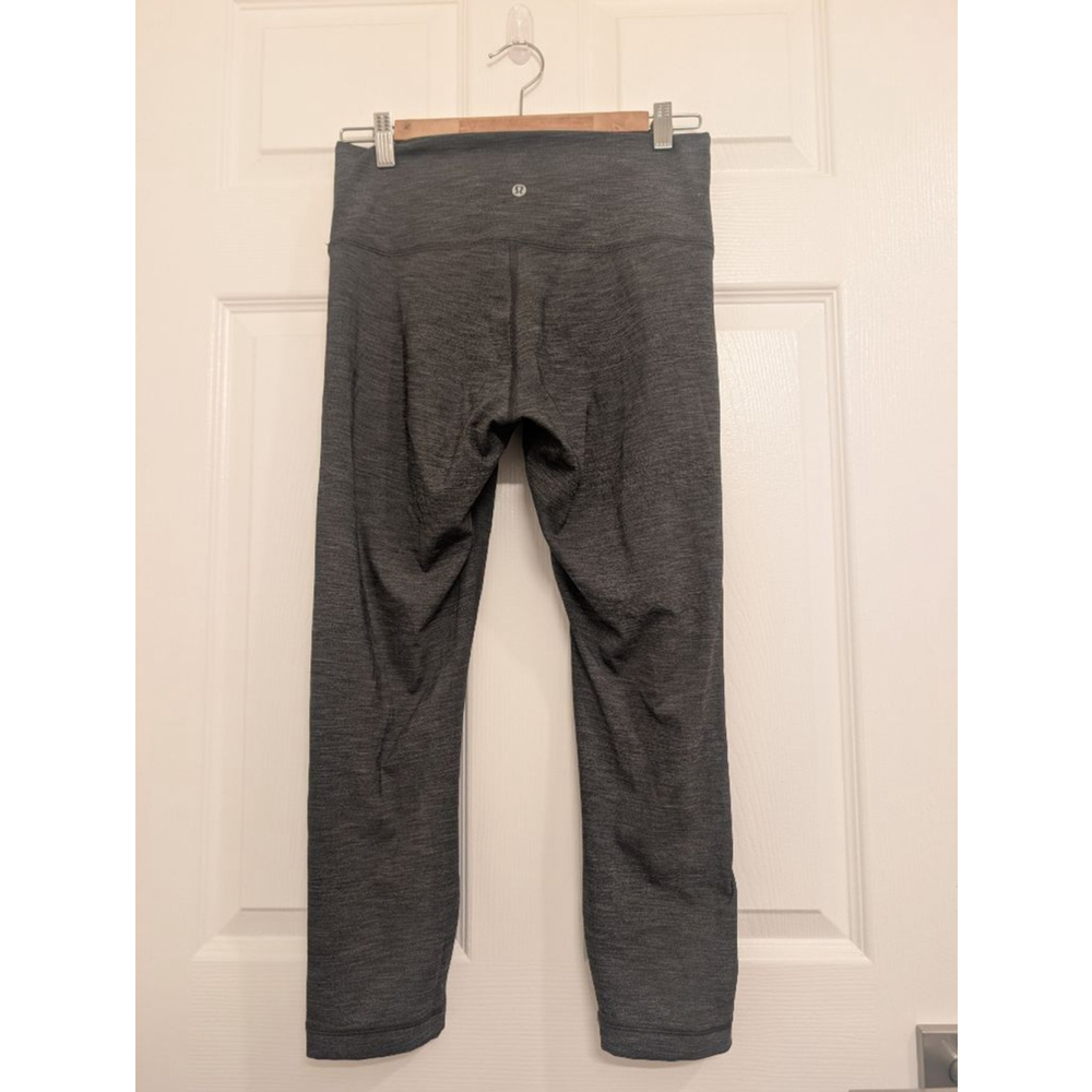 Lululemon Align High Rise Crop 21” Nulu Heathered Black Size 10